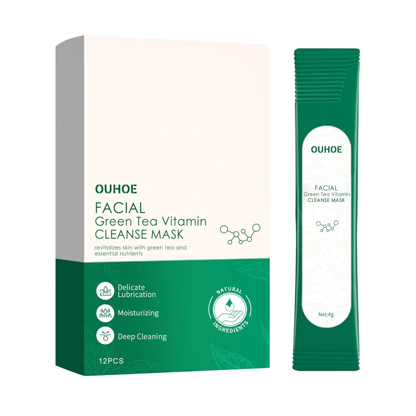 Masque Nettoyant Visage au Thé Vert Premium