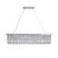 Modern Crystal Chandelier for Dining Room 8-Light White Rectangle Raindrop L39.4'' x W9.8'' x H8.7'(Bulb Not Included) - Korvel