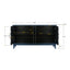 Stronger Vintage Style Buffet Cabinet Lacquered Accent Storage 4 Door Wooden - Korvel