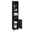 Armoire de Salle de Bain Élégante et Haute avec Étagère Réglable - Noir
