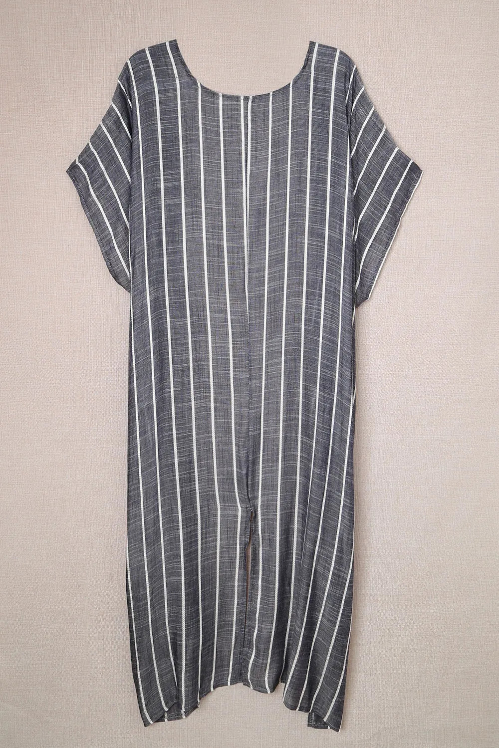 Striped Open Front Longline Cover Up - Korvel
