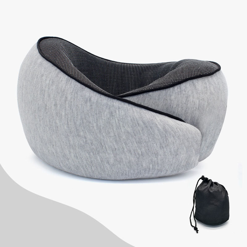 U-shaped memory cotton neck pillow with slow rebound for car travel neck protection - Korvel
