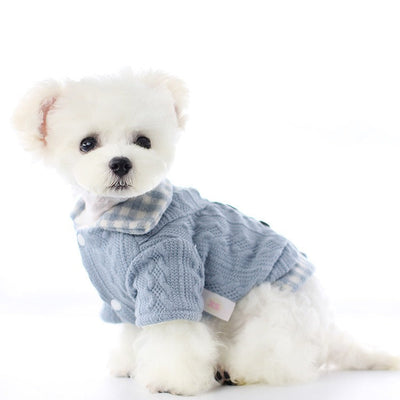 Dog clothes, pet clothes, winter lollipop dog clothes, cat clothes, compared to bear clothes, woolen plaid pet clothes - Korvel