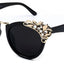 Fashion Luxury Rhinestone Cat Eye Sunglasses Women Brand Designer Mirror Lens Eyewear Men Sun Glasses Shades UV400 Oculos - Korvel
