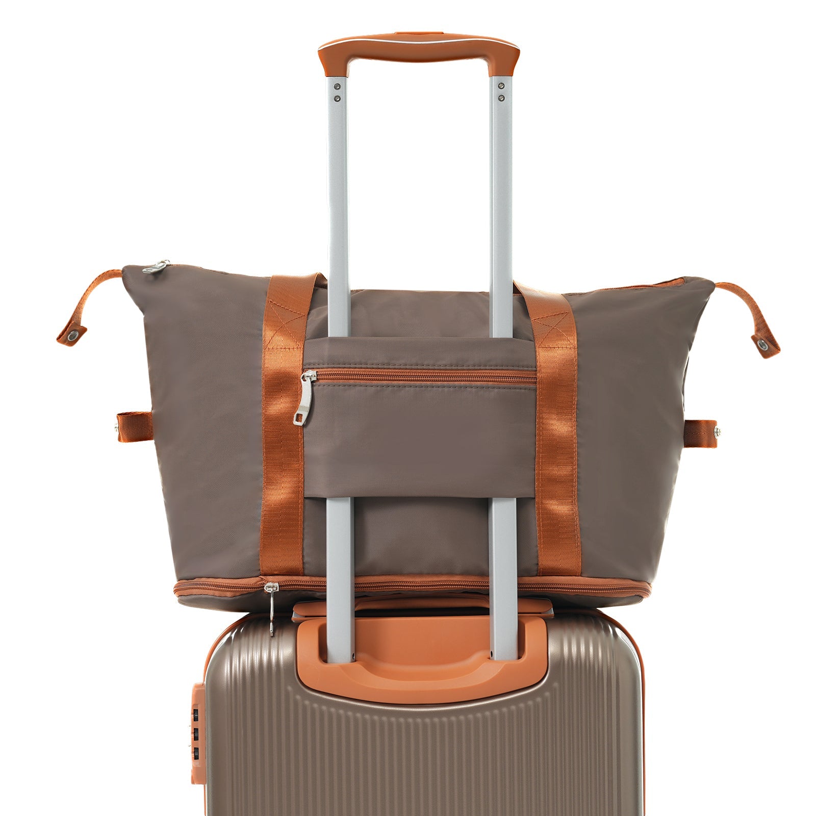 Hardshell Luggage Sets 3 Piece Carry-on Suitcase Double Spinner Wheels with TSA Lock for Men Women, Coppery (20in) - Korvel