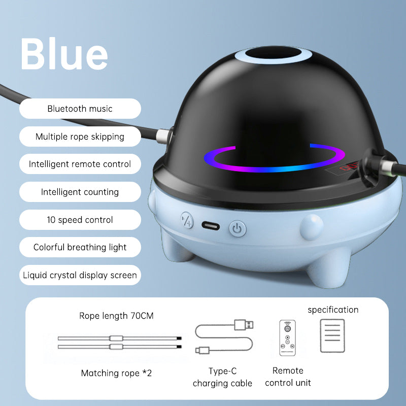 Smart Rope Skipping Machine Smart Jump Rope Machine 10-level Speed Adjustment Led Seven-color Light Wireless Music Function - Korvel