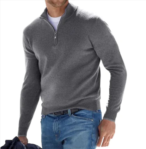 Men's Long-Sleeved Cashmere Blend Cardigan