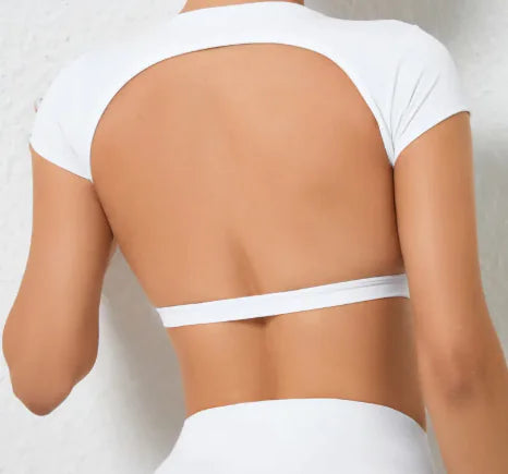 T-shirt de fitness sans dos pour un mode de vie actif