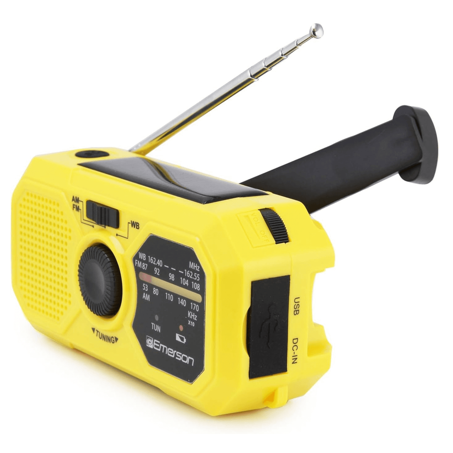Radio de Emergencia AM/FM Emerson con Banda Meteorológica y Banco de Energía
