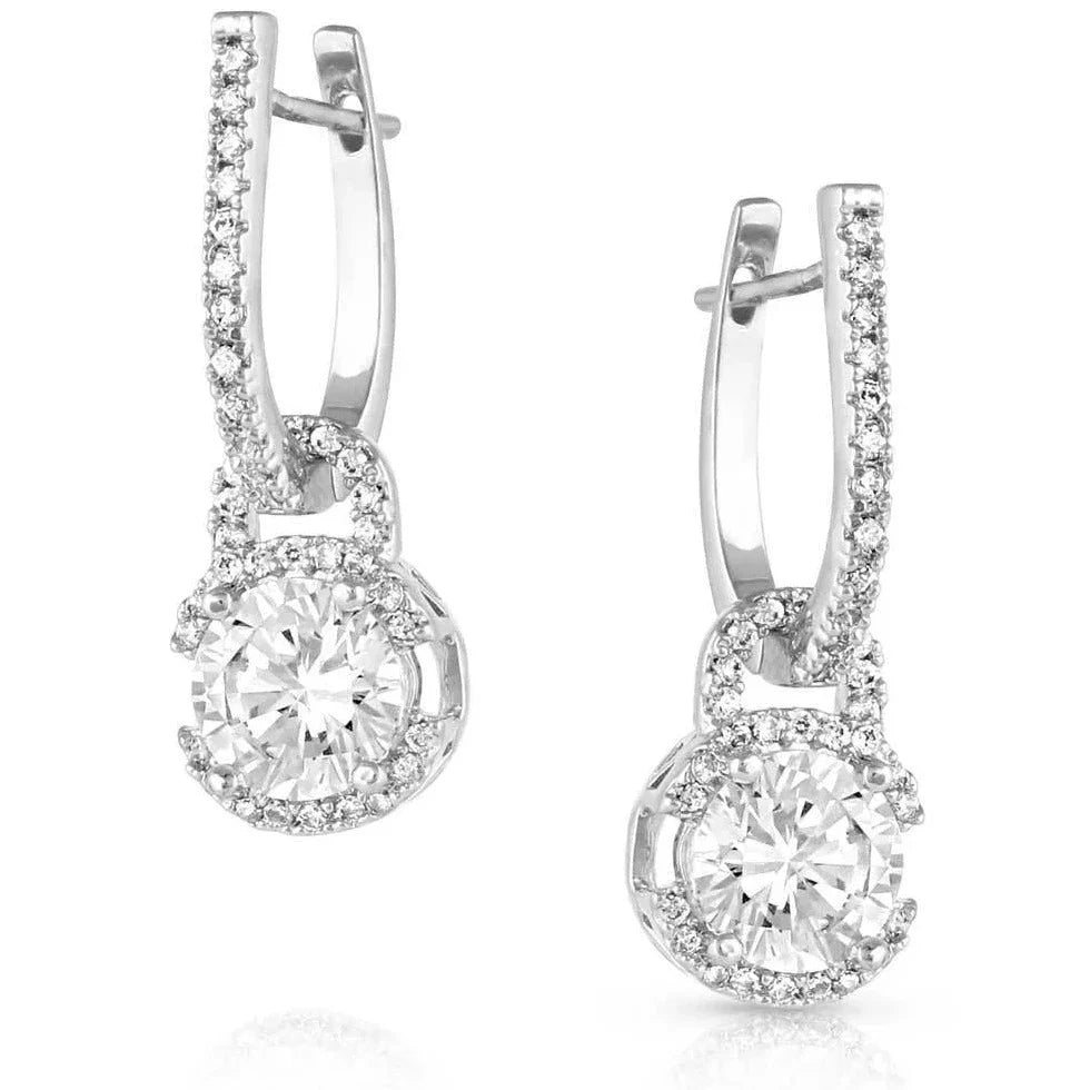 Elegant Lock and Key Crystal Earrings - Korvel