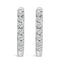 Pendientes de aro huggie de diamante de oro rosa de 10 quilates de doble cara