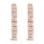 Boucles d'oreilles créoles Huggie en or rose 14K avec diamants