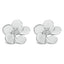 Boucles d'oreilles en diamant lab-grown en forme de pétale de fleur en or blanc 10K