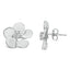 Boucles d'oreilles en diamant lab-grown en forme de pétale de fleur en or blanc 10K
