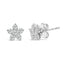 Boucles d'oreilles étoile en diamant lab-grown en or blanc 10K