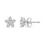 Boucles d'oreilles étoile en diamant lab-grown en or blanc 10K