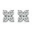Boucles d'oreilles en diamant flocon de neige en or blanc 10K cultivé en laboratoire