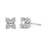 Boucles d'oreilles en diamant flocon de neige en or blanc 10K cultivé en laboratoire