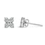 Boucles d'oreilles en diamant flocon de neige en or blanc 10K cultivé en laboratoire