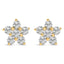 Boucles d'oreilles étoile en diamant lab-grown en or blanc 10K