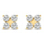 Boucles d'oreilles en diamant flocon de neige en or blanc 10K cultivé en laboratoire