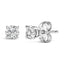 Pendientes de Stud Solitario de Diamante Creado en Laboratorio de Oro Blanco de 14K
