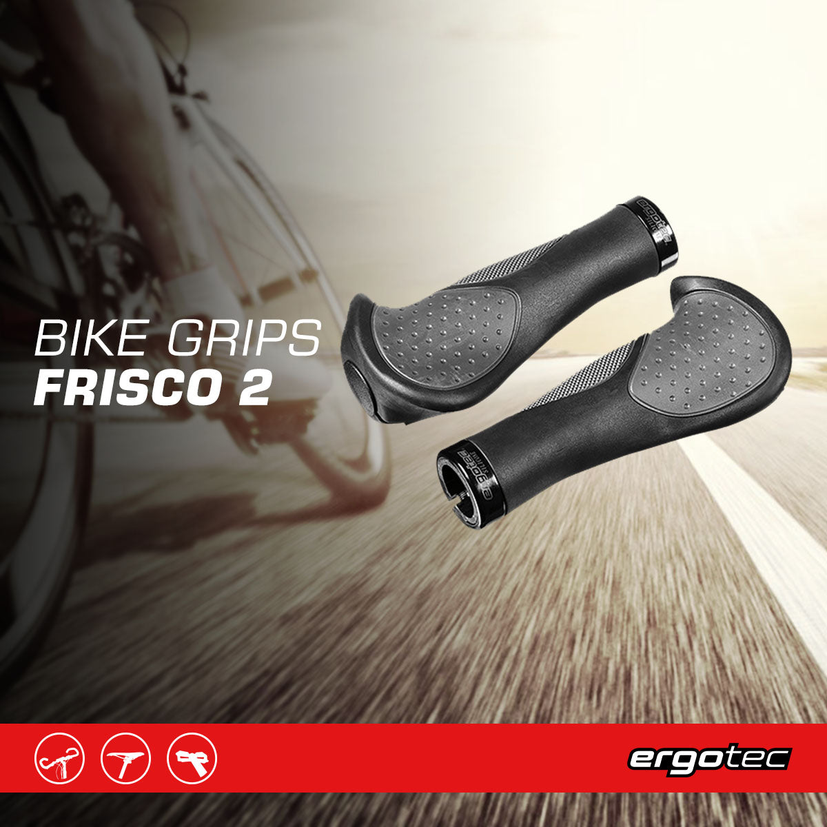 Poignées de guidon de vélo Ergotec Frisco 2