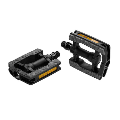 Pedales Ergotec 857 (9/16'' con Reflector | Negro/Gris)