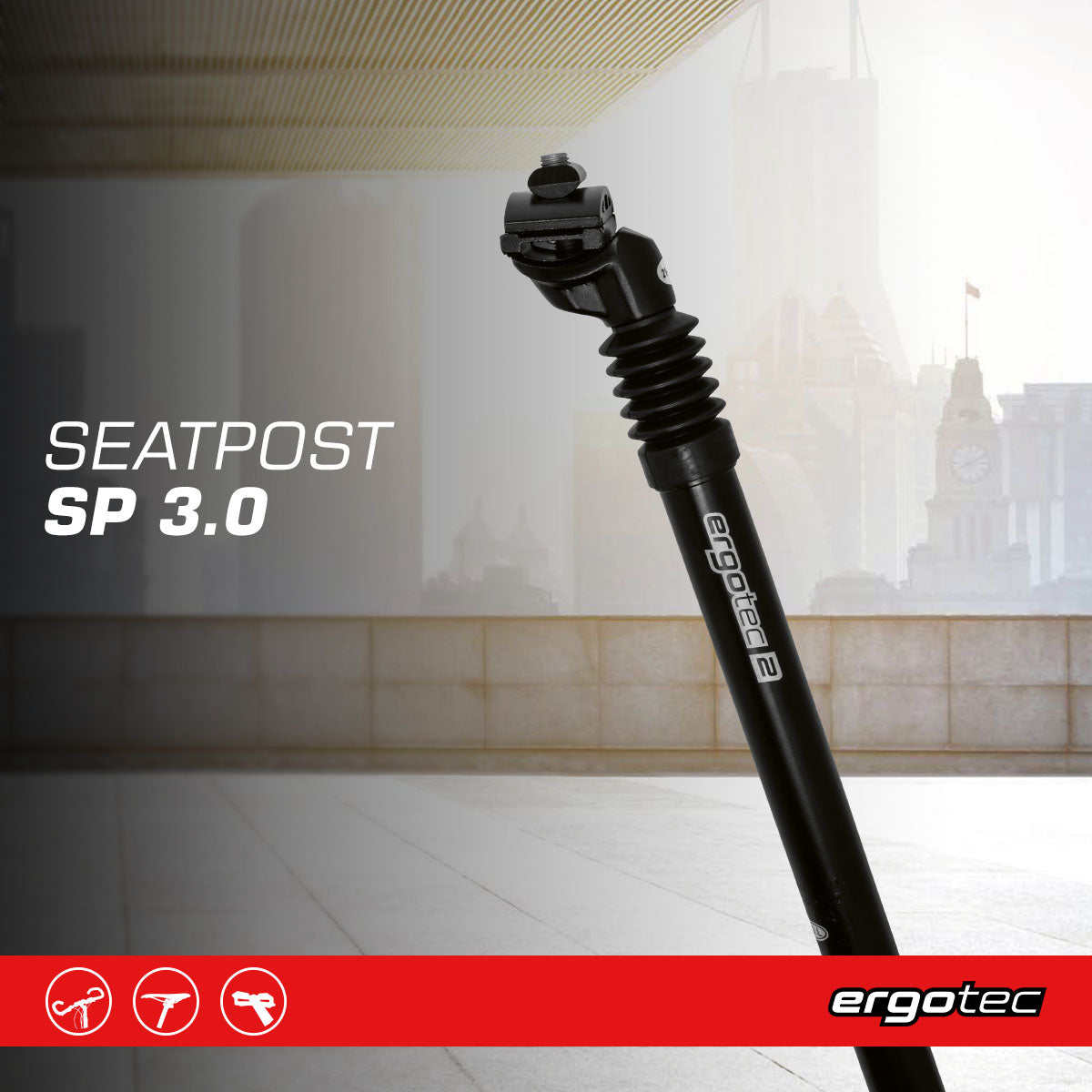 Ergotec SP-3.0 Telescopic Suspension Seat Post