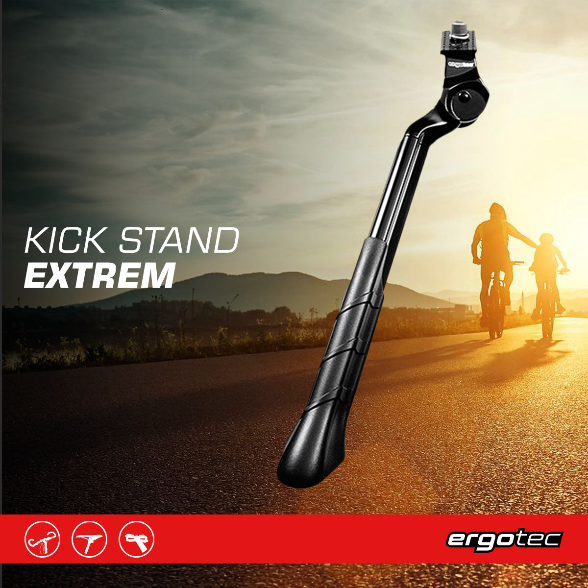 Ergotec Extrem Kick Stand for 26" and 28" Bikes