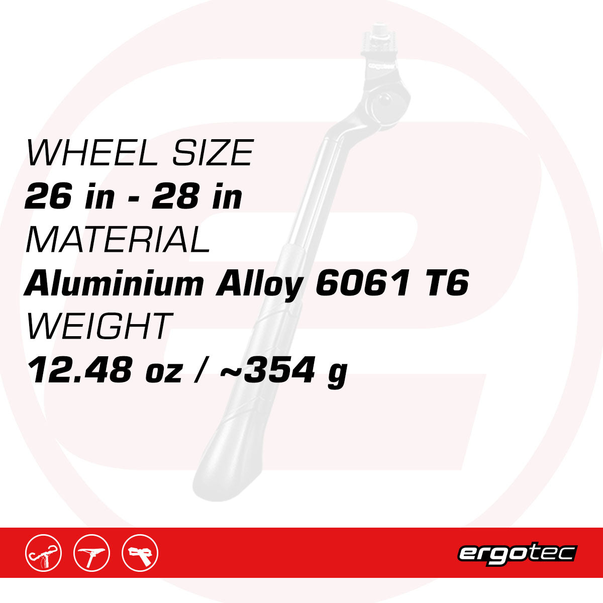 Ergotec Extrem Kick Stand for 26" and 28" Bikes