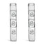 Pendientes de aro huggie ovalados de diamantes cultivados en laboratorio de oro blanco de 10 quilate