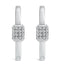 10K White Gold Lab Grown Diamond Heart Shaped Huggie Hoop Earrings