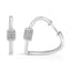 10K White Gold Lab Grown Diamond Heart Shaped Huggie Hoop Earrings