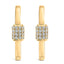10K White Gold Lab Grown Diamond Heart Shaped Huggie Hoop Earrings