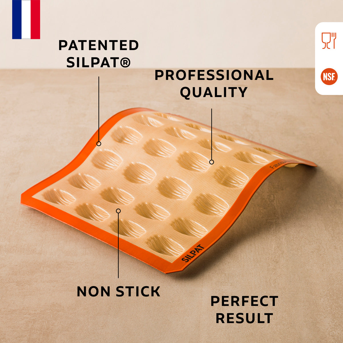 Silpat Perfect 28 Mini Madeleine Mold - Korvel