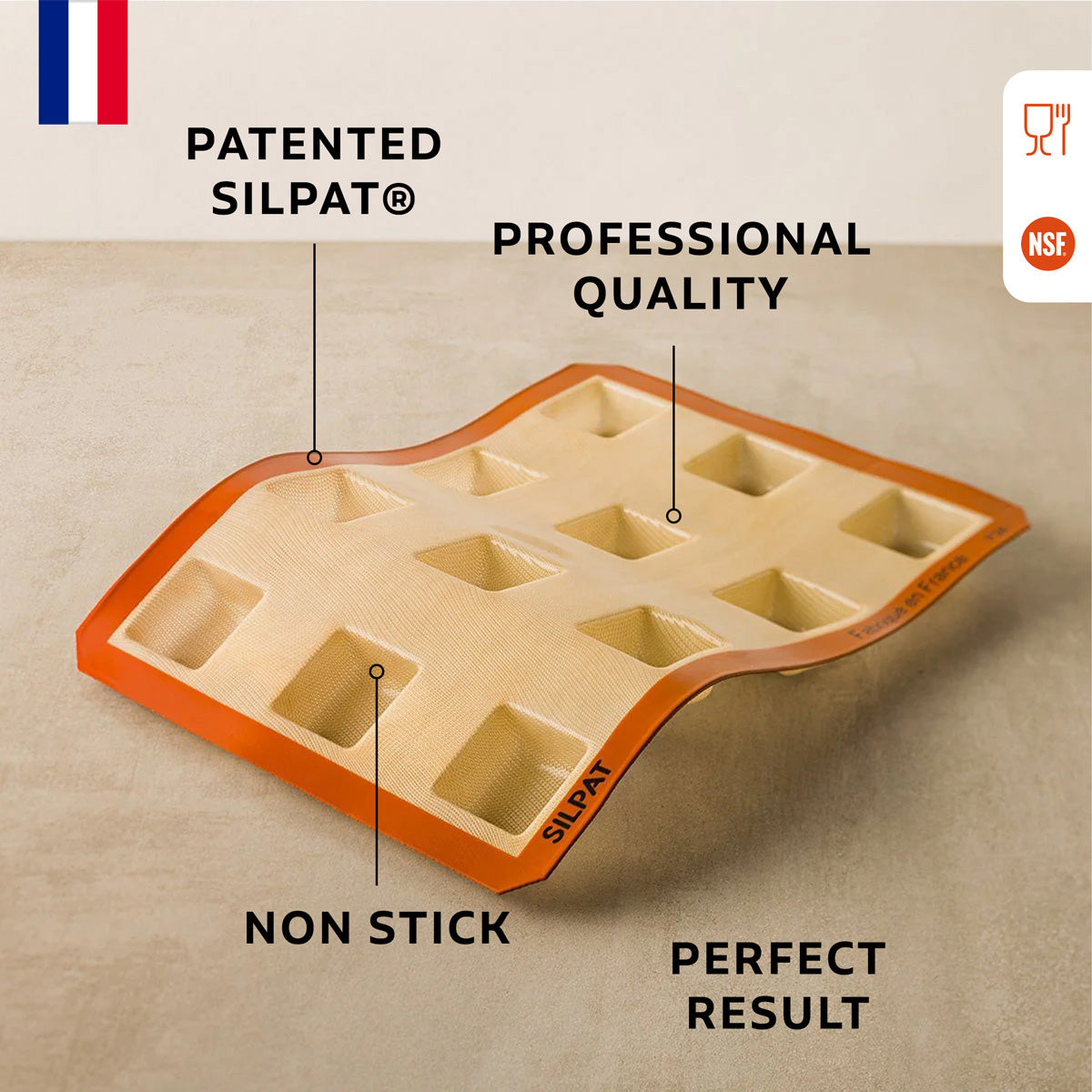Silpat Perfect Brownie Mold - Korvel
