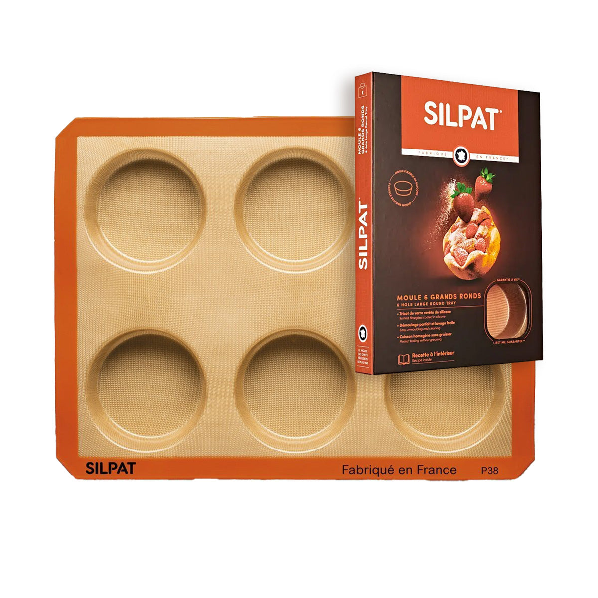 Silpat 6 Hole Large Round Mold - Korvel