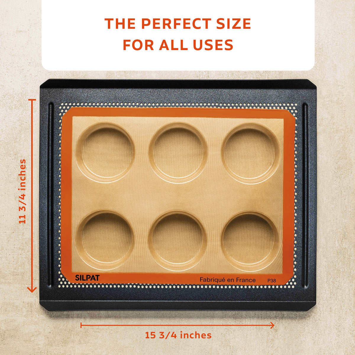 Silpat 6 Hole Large Round Mold - Korvel