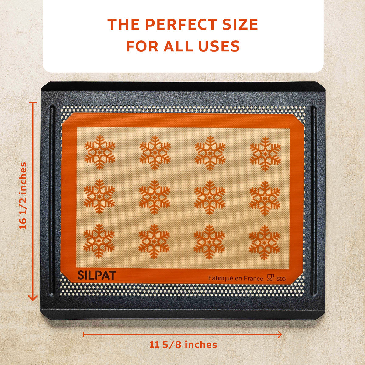 Silpat Snowflake Half Size Baking Mat - Limited Edition - Korvel