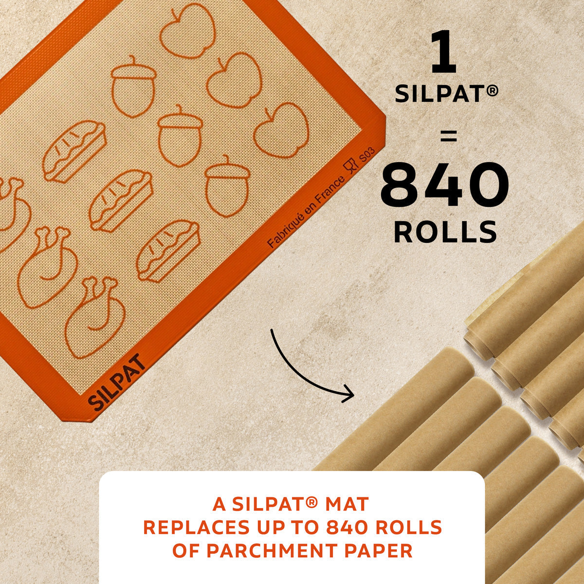 Silpat Thanksgiving Half Size Baking Mat - Limited Edition - Korvel