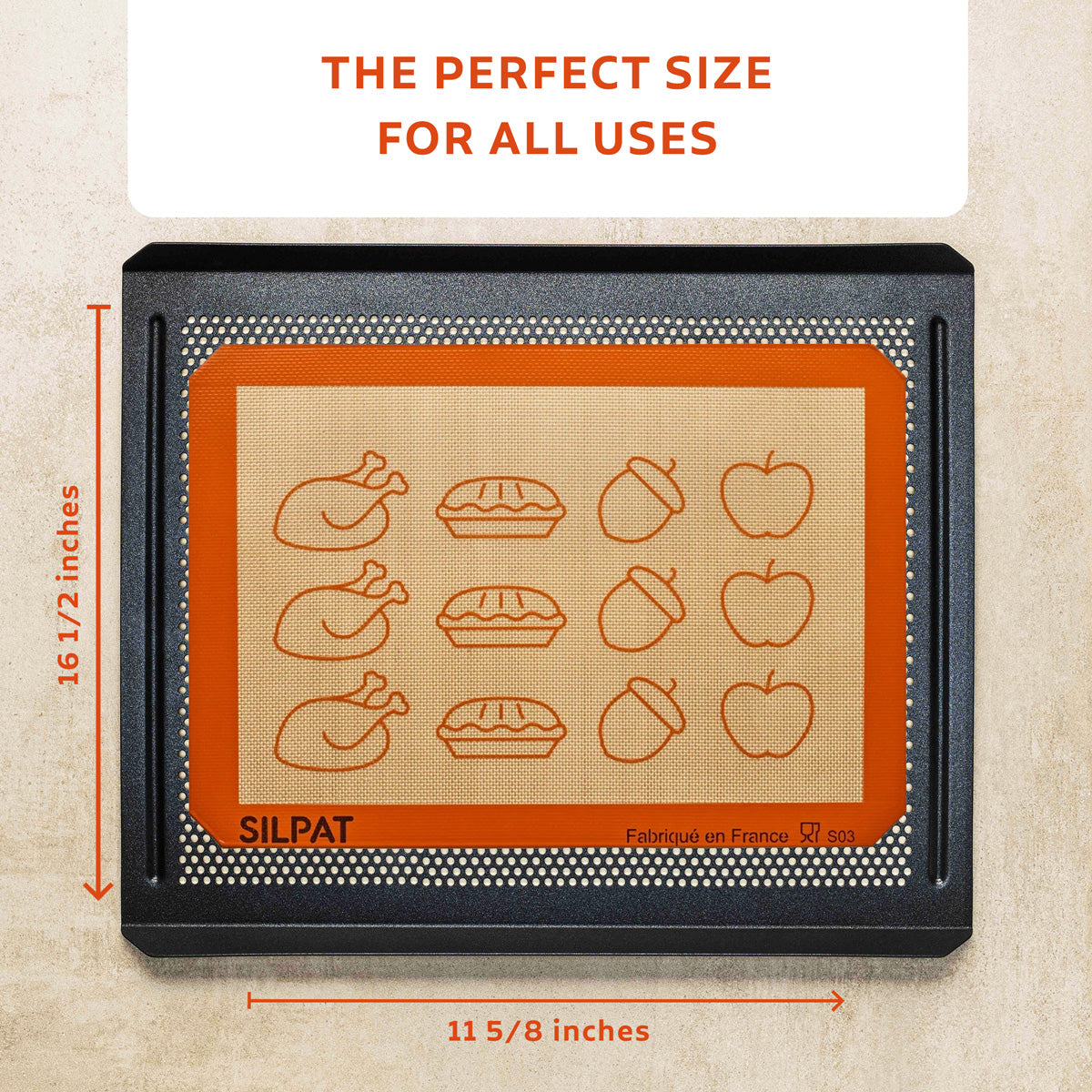 Silpat Thanksgiving Half Size Baking Mat - Limited Edition - Korvel