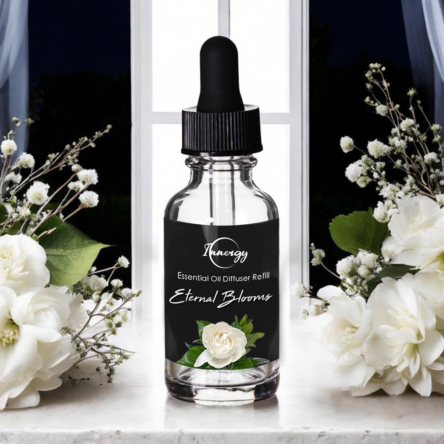 Eternal Blooms Crystal-Infused Car Diffuser - 8ml Air Freshener - Korvel