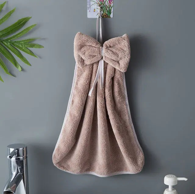 Microfiber Soft Quick Dry Bowknot Hand Towels