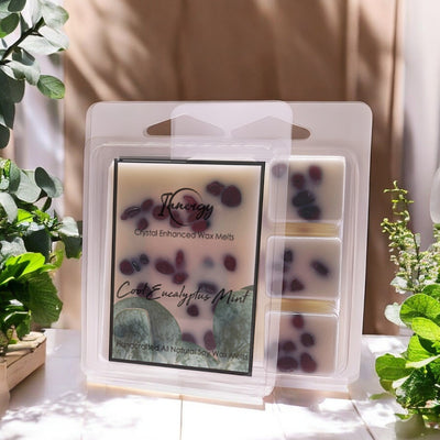 Revitalizing Eucalyptus Mint Crystal-Infused Coconut-Soy Wax Melts - Korvel