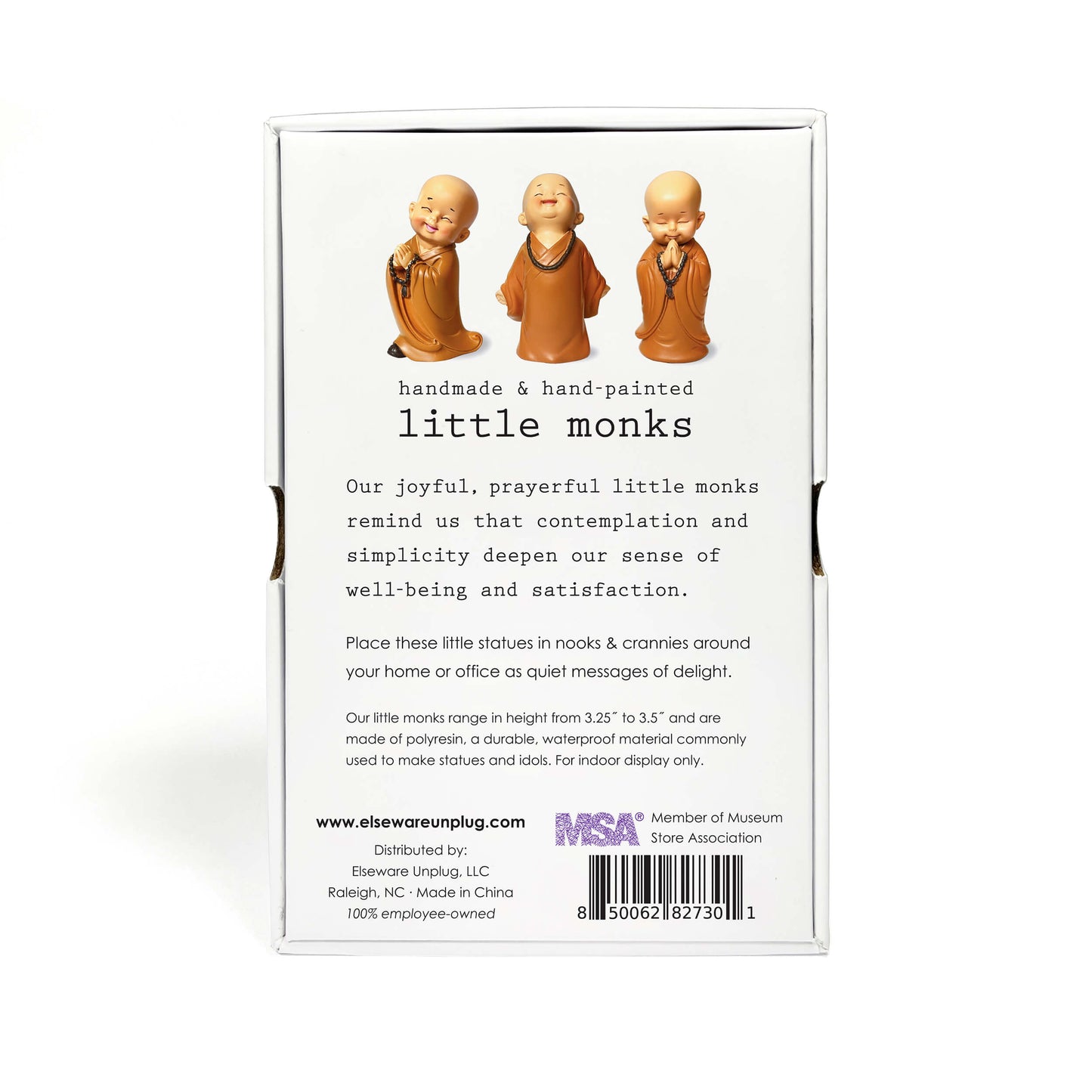 3 Petits Moines - Figurines Artisanales pour la Tranquillité