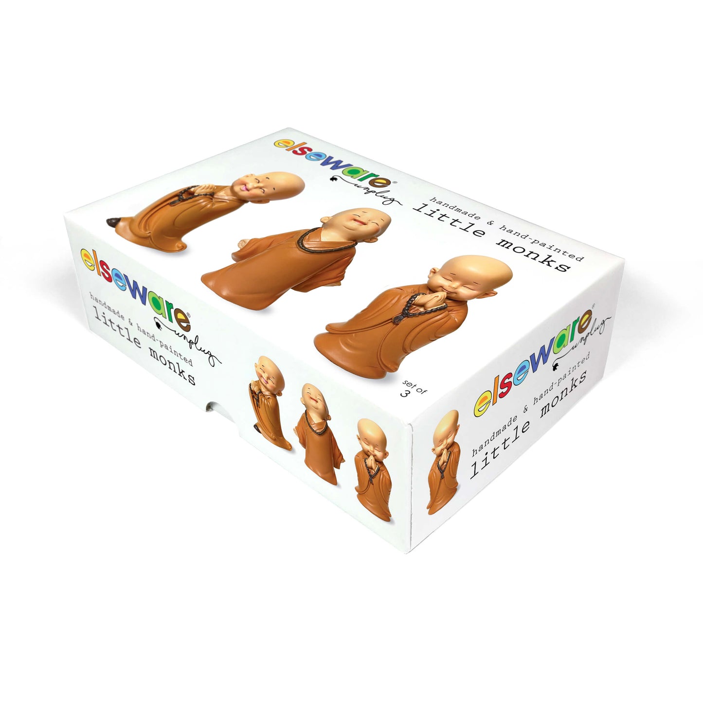 3 Petits Moines - Figurines Artisanales pour la Tranquillité