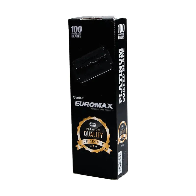 Lames de rasoir à double tranchant revêtues de platine Euromax - 100 lames