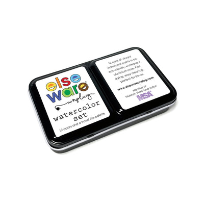 Travel-Friendly Watercolor Set with Metal Palette - 12 Colors