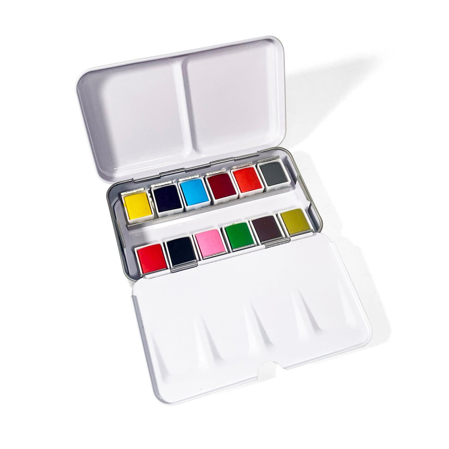 Travel-Friendly Watercolor Set with Metal Palette - 12 Colors